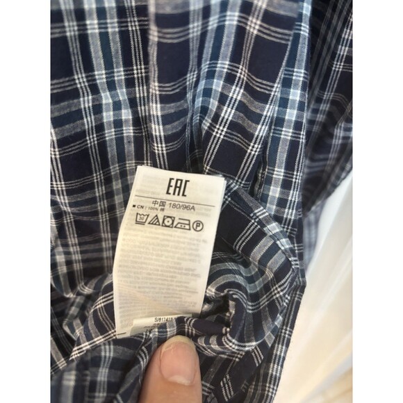 Gap Shirt Mens Medium Plaid Button Down‎ Long Sleeve Untucked NWT - Picture 5 of 6